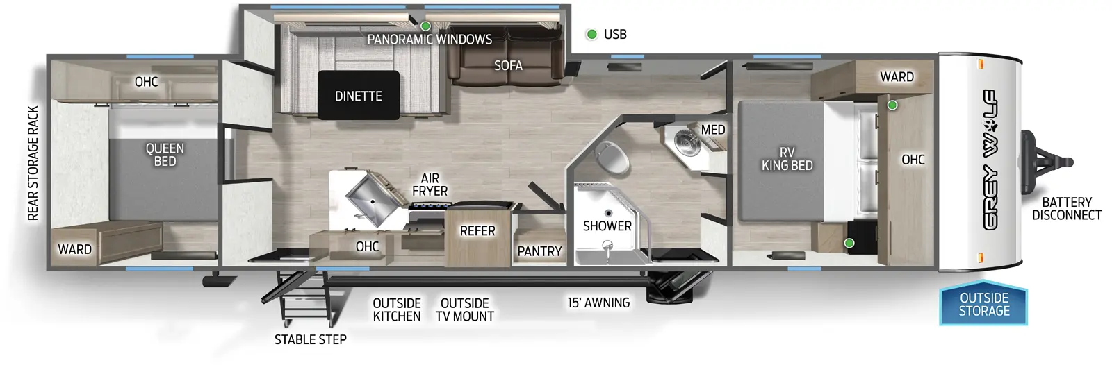 Cherokee Black Label 29QBBL Floorplan